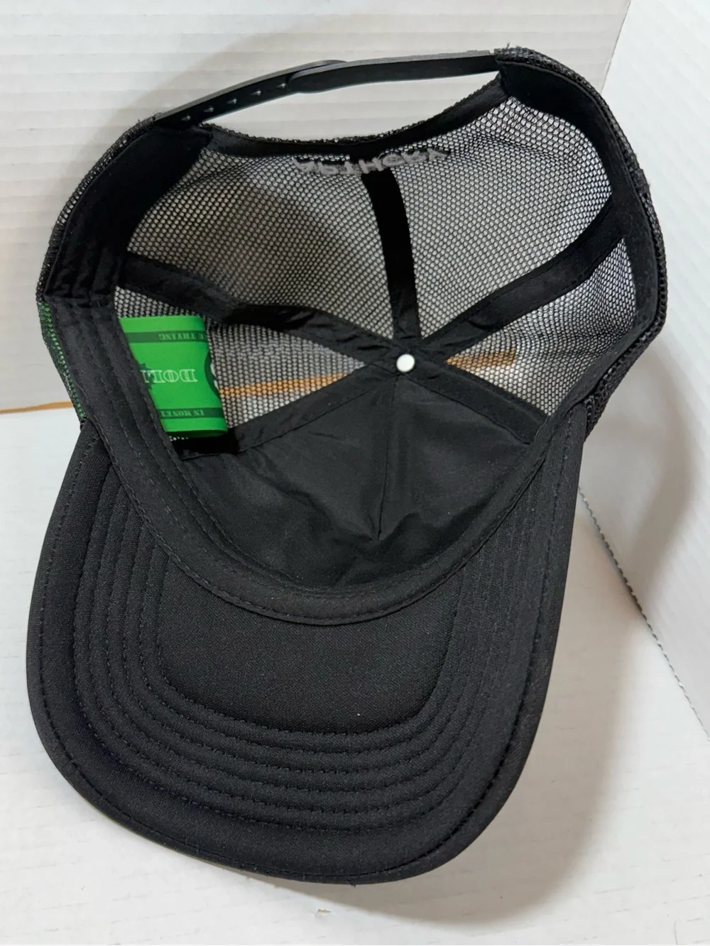 Apthcry “Pretty Much Broke” Black Foam Mesh Trucker Hat